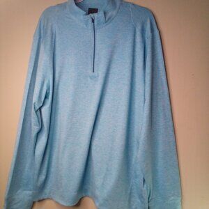 Greg Norman Pullover Shirt Men Xl Long Sleeve Top Zip Active Athletic Blue